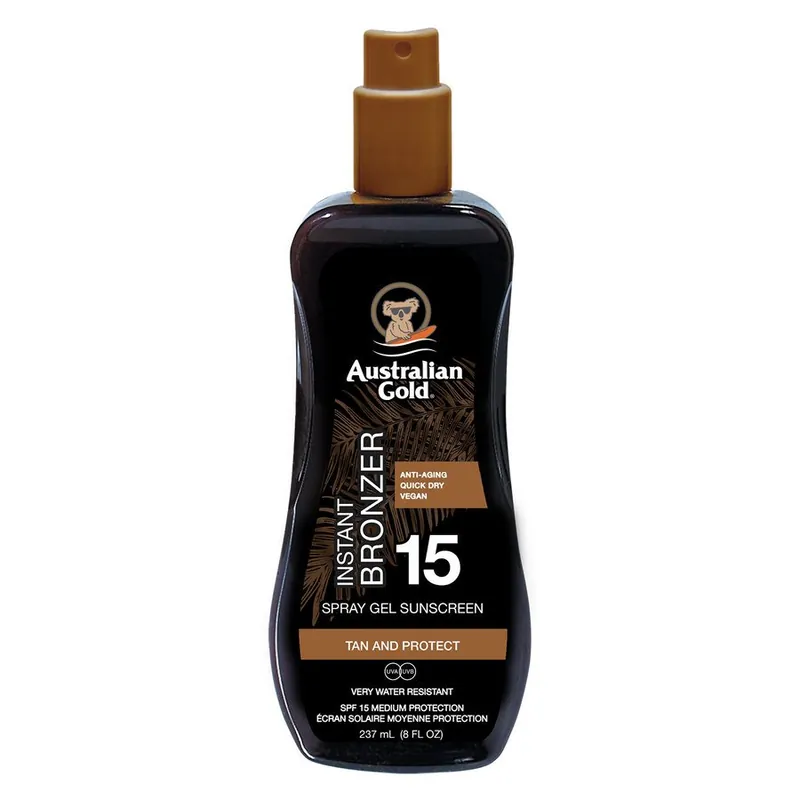 Australian Gold  Instant Bronzer Spray Gel With Bronzer SPF15 237ml Edullinen Hinta