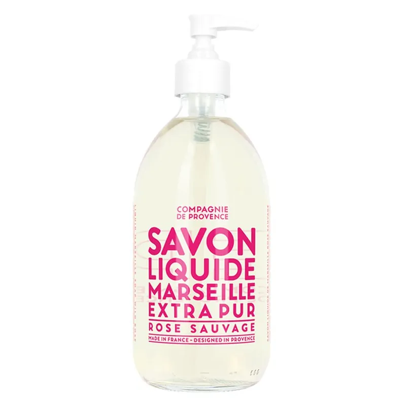 Compagnie De Provence Liquid Soap (Glass Bottle) Wild Rose 495ml Tehdashinta