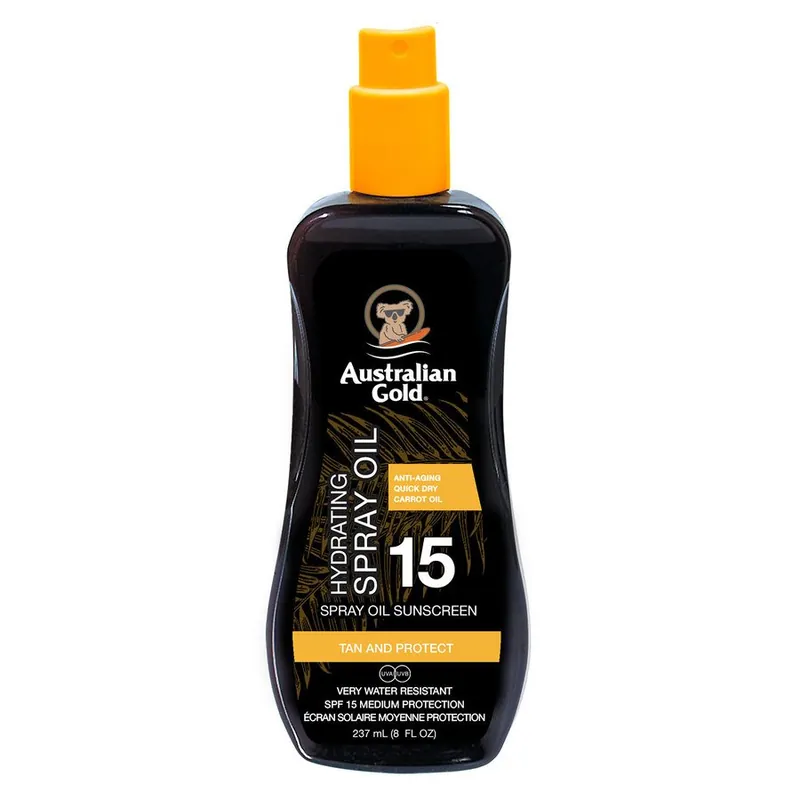 Australian Gold  SPF15 Carrot Intensifier Oil Spray 237ml Pikatoimitus