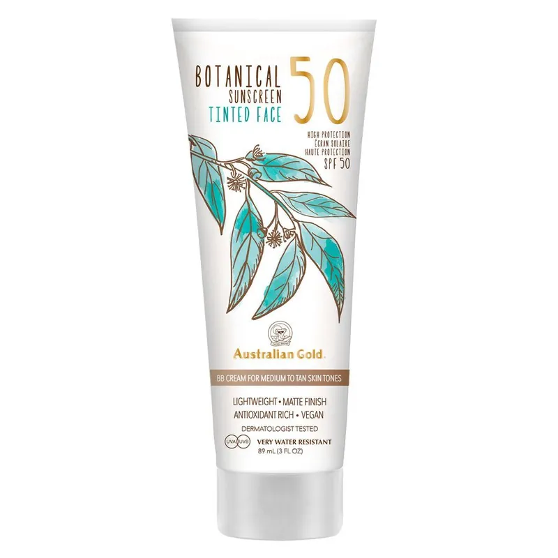 Viikonlopputarjous Australian Gold  SPF50 Botanical Tinted Face Medium 89ml