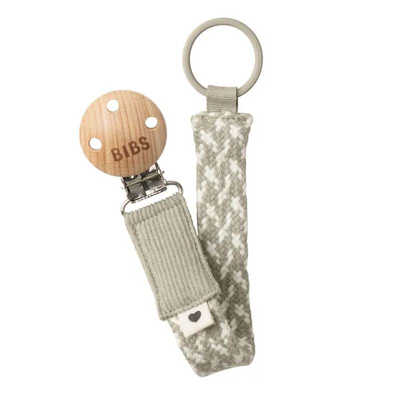 BIBS Pacifier Clip Braided – Sand/Ivory Tilaa Heti