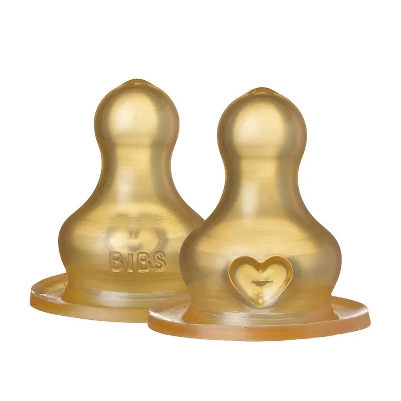 Erikoistarjous BIBS  Bottle Nipple Latex Slow Flow 2 kpl