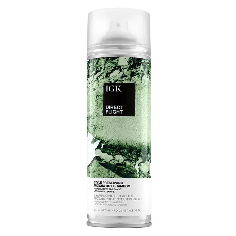Asiakkaiden Suosikki IGK  Direct Flight Style Preserving Matcha Dry Shampoo 307 ml