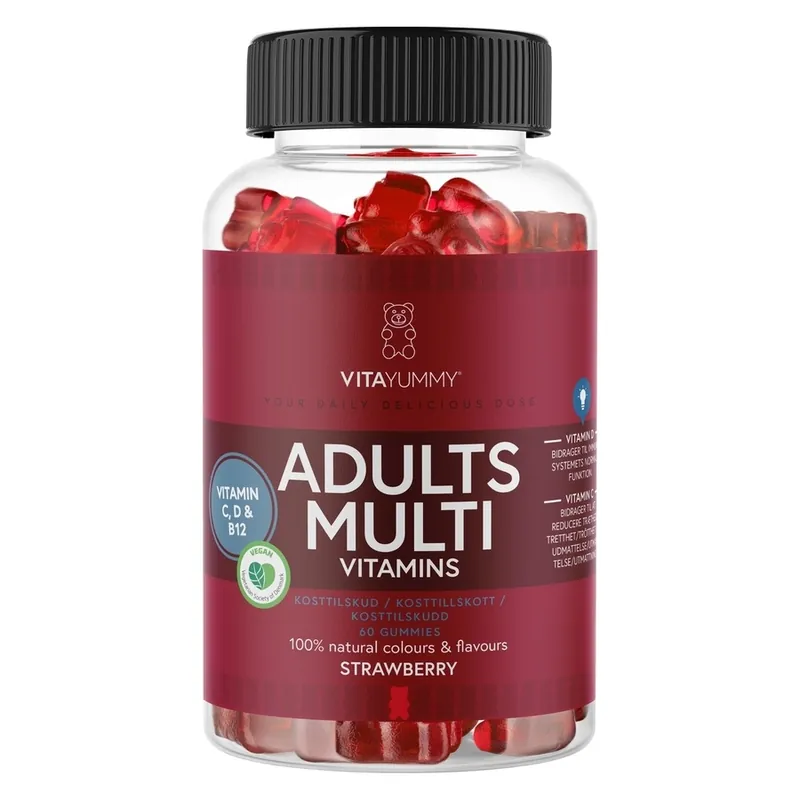 Vitayummy Adults Multi Strawberry 60pcs Heti Saatavilla