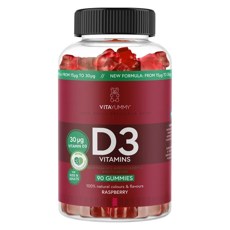 Vitayummy D3 Raspberry 90pcs Tilaa Heti