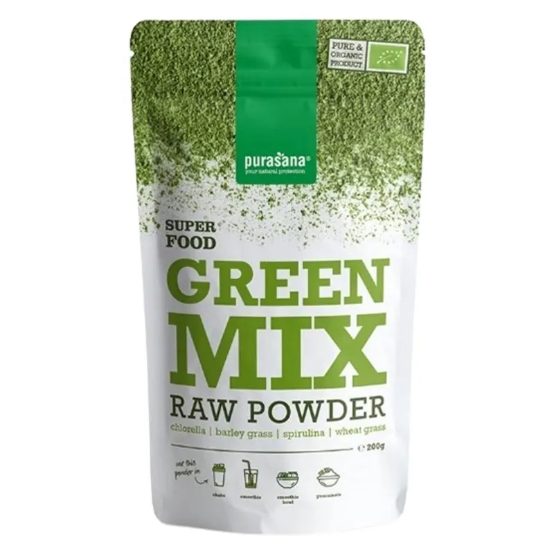 Purasana  Green Mix Powder Organic 200 g Osta Verkossa