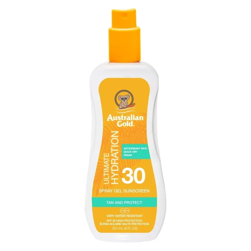 Australian Gold  Spray Gel Sunscreen SPF30 237ml Alennettu