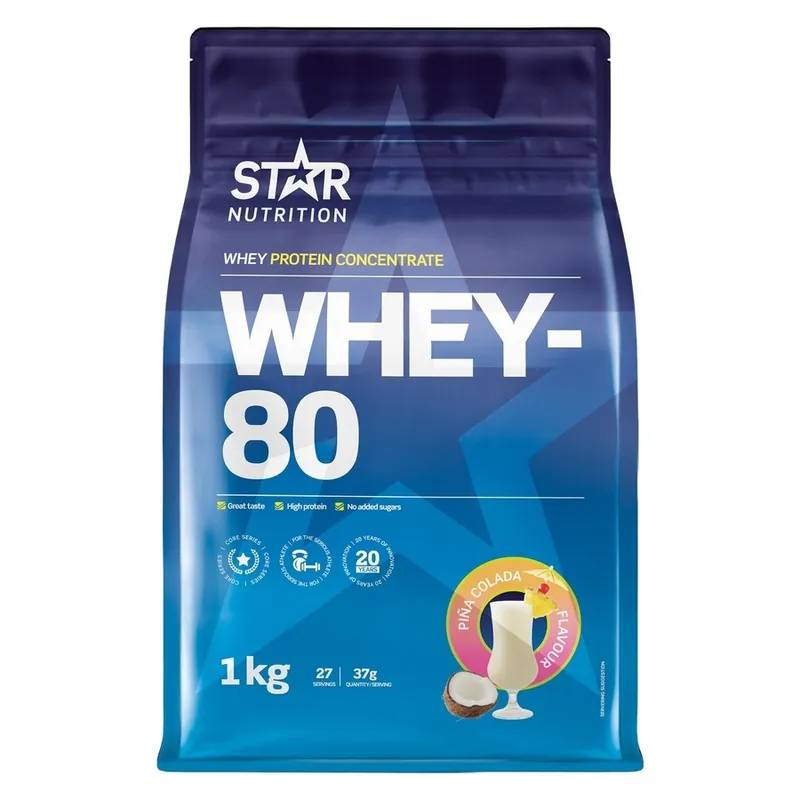 Star Nutrition  Whey-80 Piña Colada 1000g Vain Rajoitetun Ajan