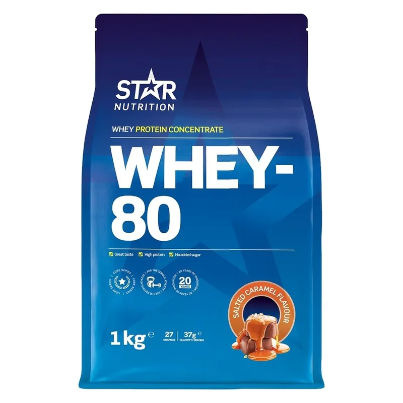 Tukkuhinta Star Nutrition  Whey-80 Salted Caramel 1000g