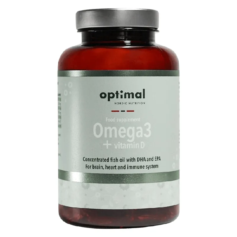 Optimal Nordic Nutrition  Omega 3 + Vitamin D 120kpl Sertifioitu