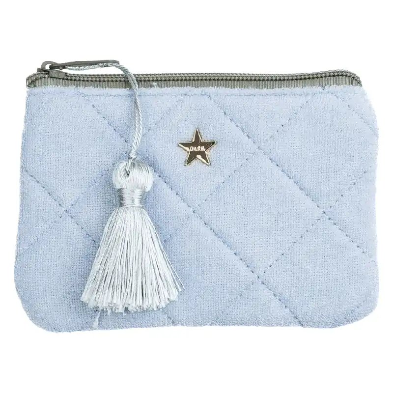 DARK  Terry Quilted Mini Pouch Cool Blue & Milieu Green Löytö