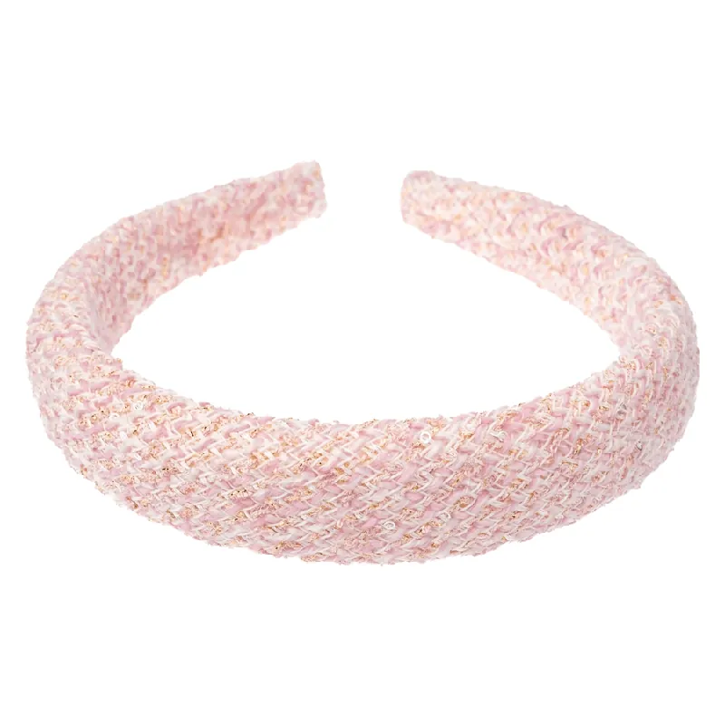 DARK  Tweed Hair Band Broad Light Rose Halpa Hinta
