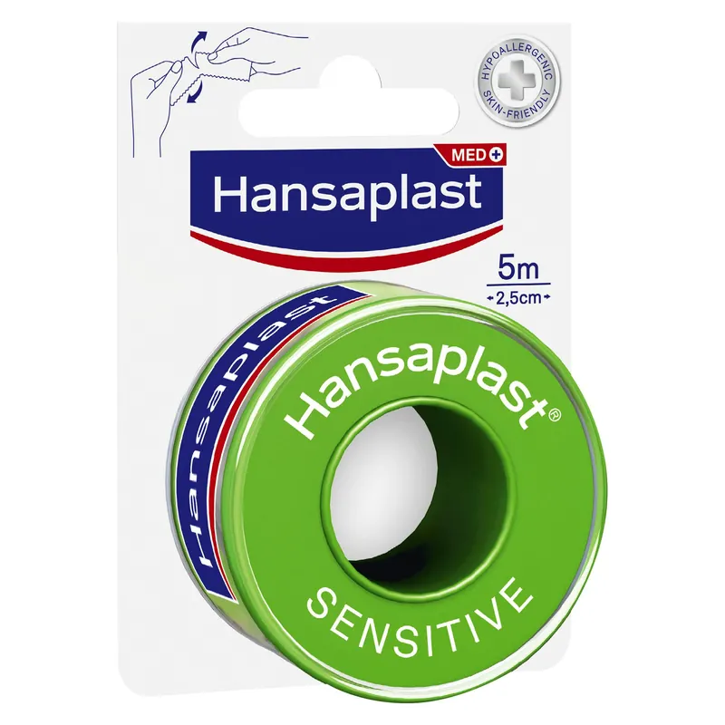 Hansaplast Sensitive Tape 5 m x 2,5 cm Aito