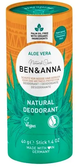 Ben & Anna Natural Deodorant Fragrance Free Aloe Vera Nopea Toimitus
