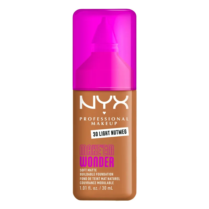 Pakollinen (Must-Have) NYX Professional Make-Up Make Em Wonder Foundation 30 Light Nutmeg