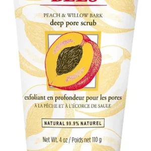 Viikonlopputarjous Burt's Bees Peach & Willow Bark Deep Pore Scrub