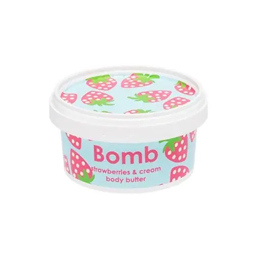 Bomb Cosmetics Mansikka- ja kermavartalovoi, 200 ml 6.7 fl oz Ilmainen Palautus