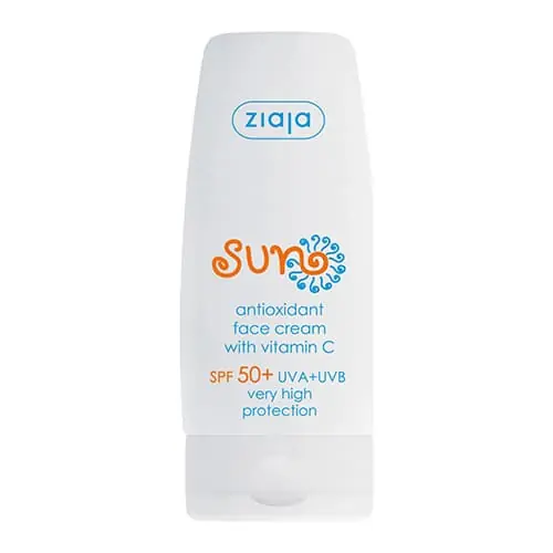 Ziaja Aurinkosuojavoide antioksidantille, kasvovoide SPF50 + C-vitamiini, 50 ml 1.7 fl oz Turvallinen Maksu