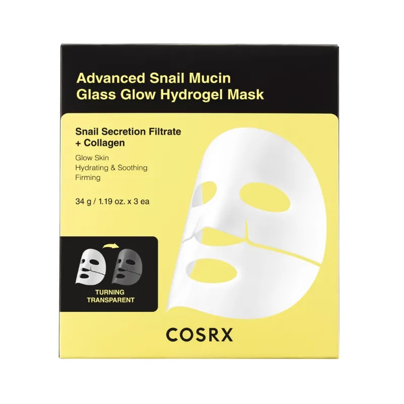 Uutuus Advanced Snail Mucin Glass Glow Hydrogel Mask